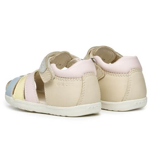 Sandale copii Machia fete din piele naturala Geox, Crem – B254WB_08502_C1M2M