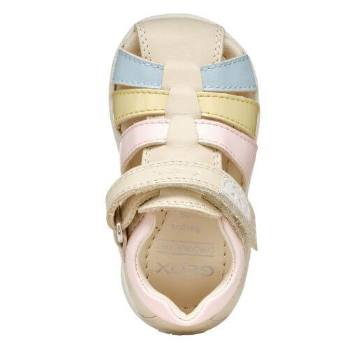 Sandale copii Machia fete din piele naturala Geox, Crem – B254WB_08502_C1M2M