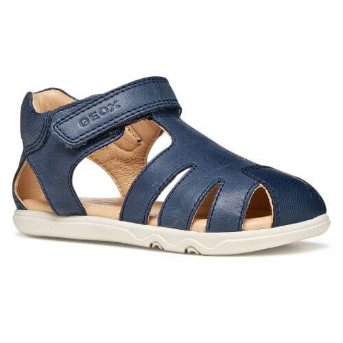 Sandale copii Barefoot baieti din piele naturala Geox, Albastru – B656PC_000CL_C4002