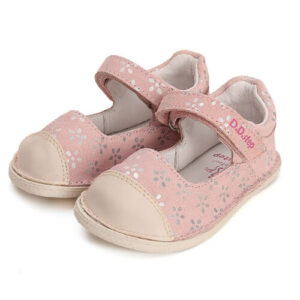 Sandale copii fete Barefoot din piele DD Step, Roz – H085-41651