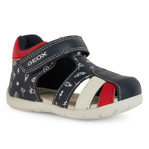 Sandale copii baieti din piele Geox, Negru – B451PC_000BC_C0735