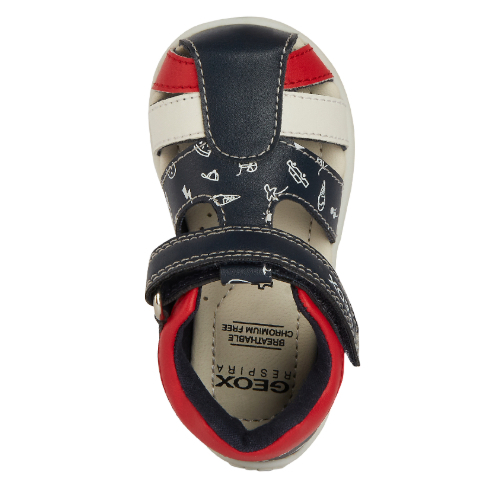 Sandale copii baieti din piele Geox, Negru – B451PC_000BC_C0735