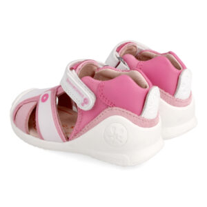 Sandale copii fete din piele Biomecanics, Roz – 222132-F