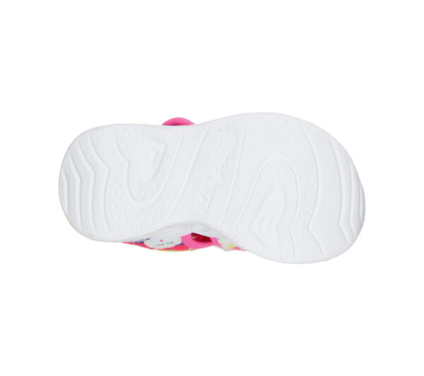 Sandale copii fete cu LED din textil Skechers, Roz -302977 HPMT