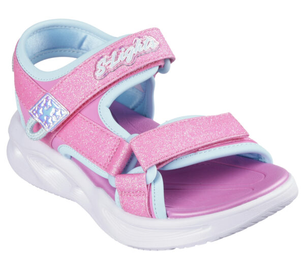 Sandale copii fete cu LED din textil Skechers, Roz – 303024 Sandale copii fete cu LED din textil Skechers, Roz – 303024