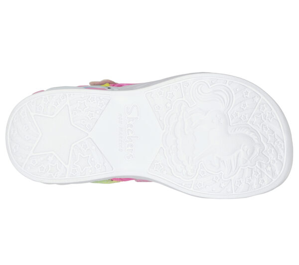 Sandale copii fete cu LED din textil Skechers, Roz – 302682