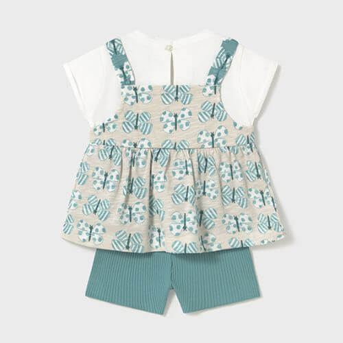 Set de bluza si pantaloni scurti pentru fete Mayoral, Albastru – 1229-082