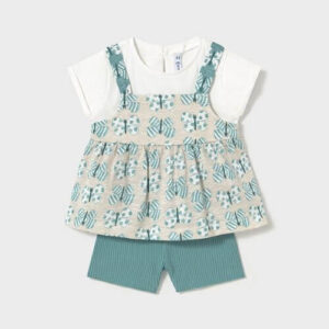 Set de bluza si pantaloni scurti pentru fete Mayoral, Albastru – 1229-082
