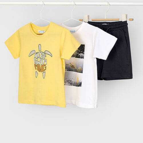 Set de tricou si pantaloni scurti pentru baieti Mayoral, Multicolor – 3610-029 Set de tricou si pantaloni scurti pentru baieti Mayoral, Multicolor – 3610-029