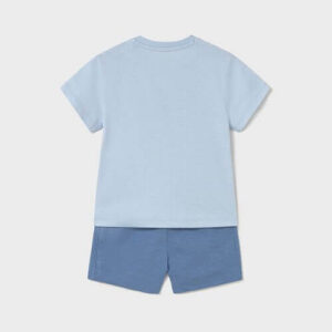 Set de tricou si pantaloni scurti pentru baieti Mayoral, Albastru – 1656-26