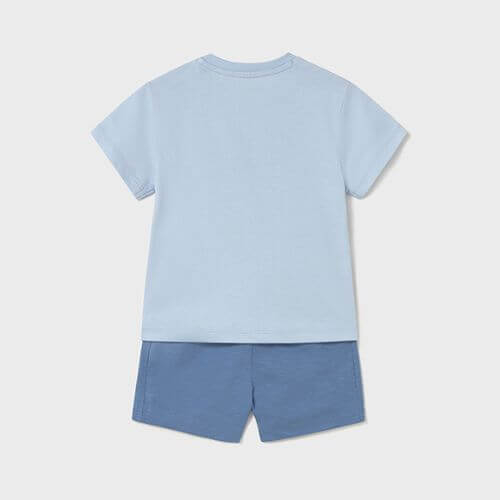 Set de tricou si pantaloni scurti pentru baieti Mayoral, Albastru – 1656-26