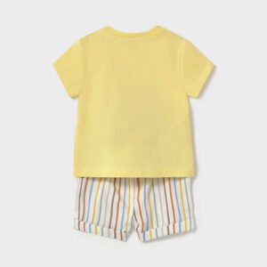 Set de tricou si pantaloni scurti pentru baieti Mayoral, Galben – 1202-36