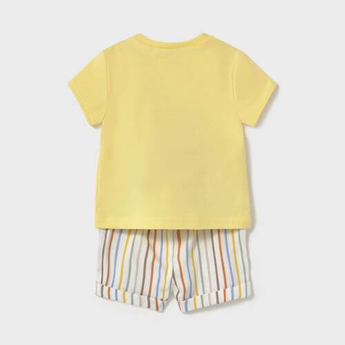 Set de tricou si pantaloni scurti pentru baieti Mayoral, Galben – 1202-36