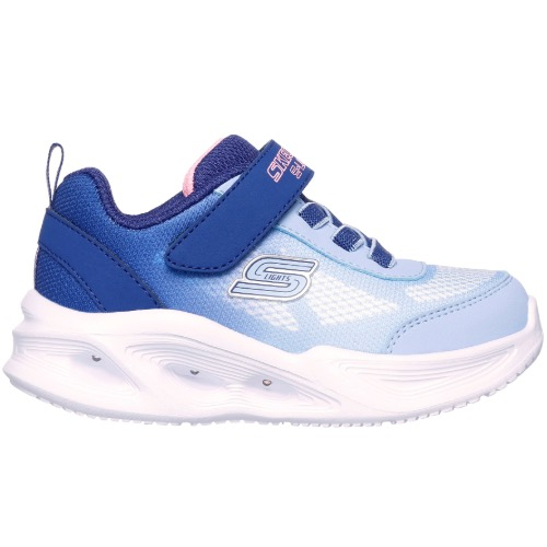 Pantofi copii fete cu LED din textil Skechers, Albastru – 303714-NVLBNAVY