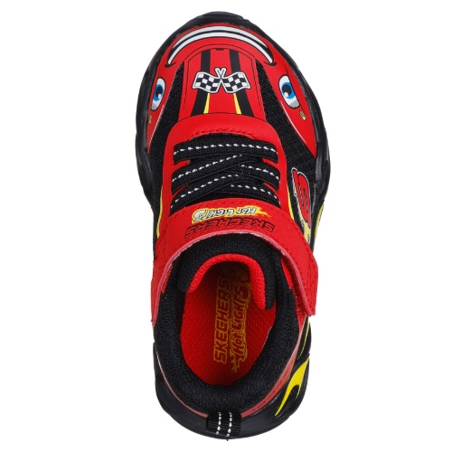 Pantofi copii baieti cu LED din textil Skechers, Rosu – 402306N-RDBKRED