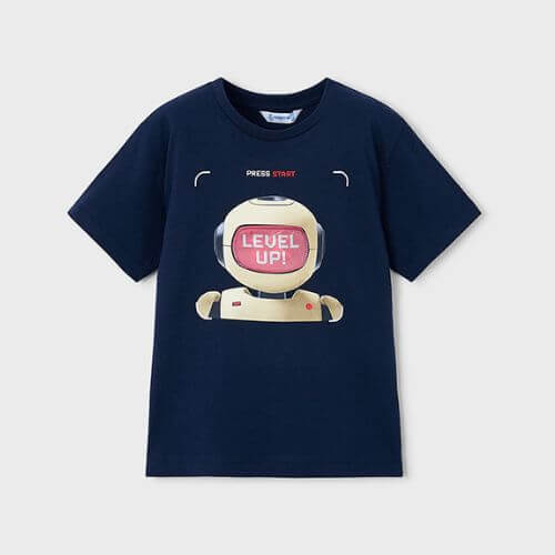 Tricou interactiv robot pentru baieti Mayoral, Navy – 3065-40 Tricou interactiv robot pentru baieti Mayoral, Navy – 3065-40