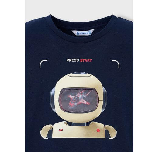 Tricou interactiv robot pentru baieti Mayoral, Navy – 3065-40