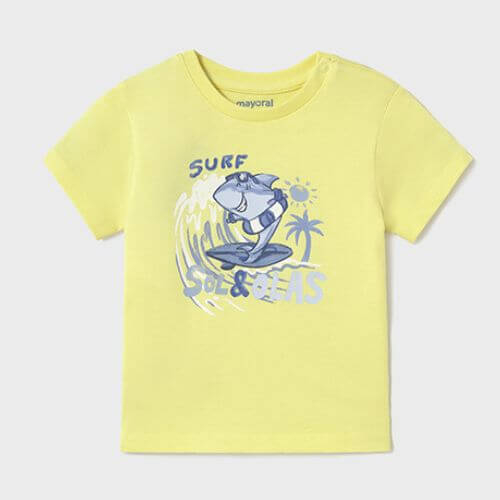 Tricou din bumbac pentru baieti Mayoral, Galben – 1065-053 Tricou din bumbac pentru baieti Mayoral, Galben – 1065-053