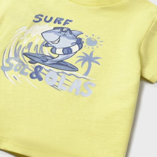 Tricou din bumbac pentru baieti Mayoral, Galben – 1065-053