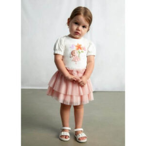 Tricou din bumbac pentru fete Mayoral, Blossom – 1078-18