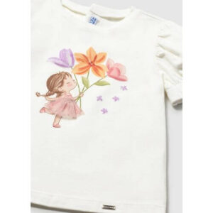 Tricou din bumbac pentru fete Mayoral, Blossom – 1078-18