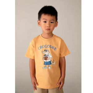 Tricou crocodil pentru baieti Mayoral, Peach – 3062-31