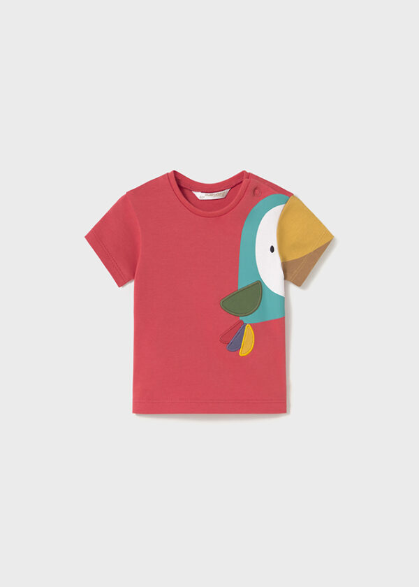 Tricou din bumbac pentru baieti Mayoral, Rosu – 1037-1Q Tricou din bumbac pentru baieti Mayoral, Rosu – 1037-1Q