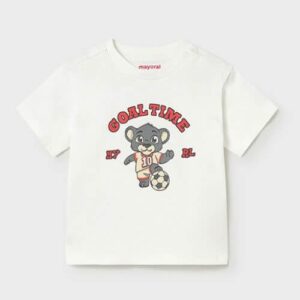 Tricou din bumbac pentru baieti Mayoral, Cream – 1007-78