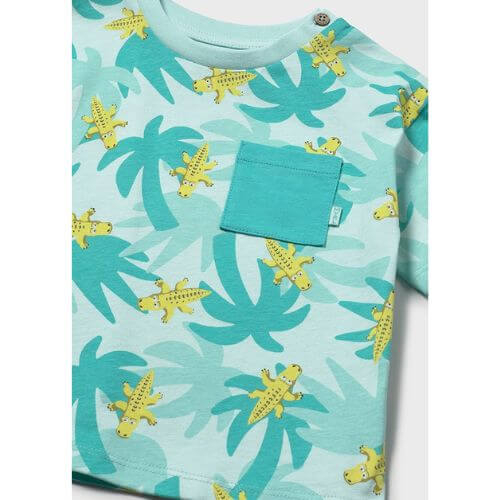 Tricou din bumbac pentru baieti Mayoral, Aquamarine – 1014-92