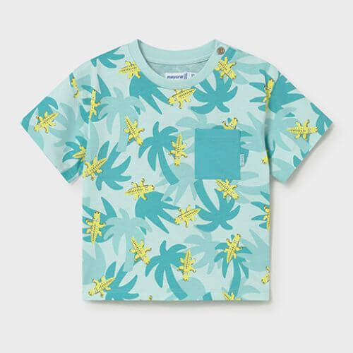 Tricou din bumbac pentru baieti Mayoral, Aquamarine – 1014-92
