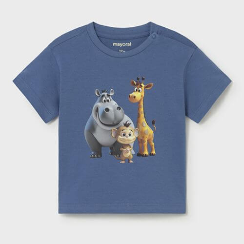 Tricou din bumbac pentru baieti Mayoral, Albastru – 1008-82 Tricou din bumbac pentru baieti Mayoral, Albastru – 1008-82