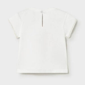 Tricou din bumbac pentru fete Mayoral, Alb – 1079-90