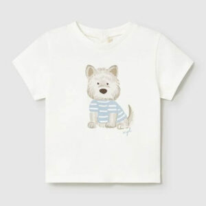 Tricou din bumbac pentru fete Mayoral, Alb – 1001-72