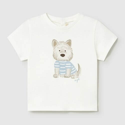 Tricou din bumbac pentru fete Mayoral, Alb – 1001-72 Tricou din bumbac pentru fete Mayoral, Alb – 1001-72