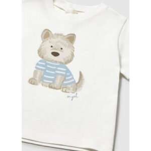 Tricou din bumbac pentru fete Mayoral, Alb – 1001-72