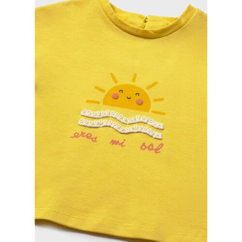 Tricou din bumbac pentru fete Mayoral, Galben – 1085-20