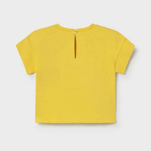 Tricou din bumbac pentru fete Mayoral, Galben – 1085-20