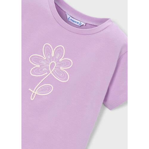 Tricou din bumbac pentru fete Mayoral, Mov – 174-59 Tricou din bumbac pentru fete Mayoral, Mov – 174-59