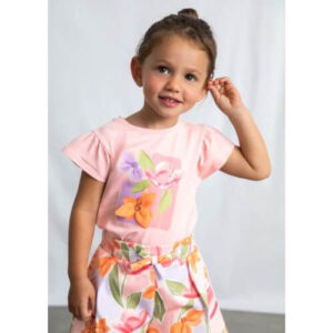 Tricou din bumbac pentru fete Mayoral, Blossom – 3007-83