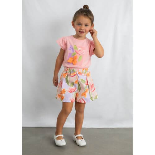 Tricou din bumbac pentru fete Mayoral, Blossom – 3007-83