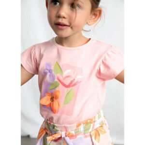 Tricou din bumbac pentru fete Mayoral, Blossom – 3007-83