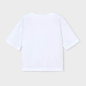 Tricou din bumbac pentru fete Mayoral, Alb – 3016-25