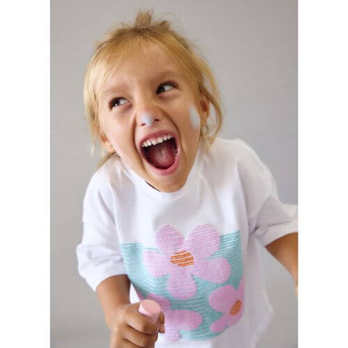 Tricou din bumbac pentru fete Mayoral, Alb – 3016-25