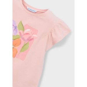 Tricou din bumbac pentru fete Mayoral, Blossom – 3007-83