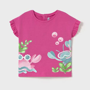 Tricou din bumbac pentru fete Mayoral, Mov – 1048-068