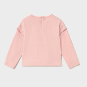 Tricou maneca lunga din bumbac pentru fete Mayoral, Peony – 1088-32
