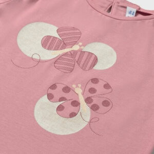 Tricou din bumbac pentru fete Mayoral, Roz – 1043-052
