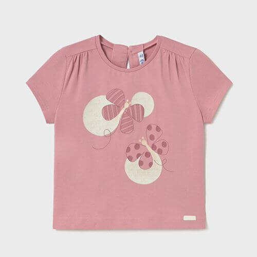 Tricou din bumbac pentru fete Mayoral, Roz – 1043-052 Tricou din bumbac pentru fete Mayoral, Roz – 1043-052